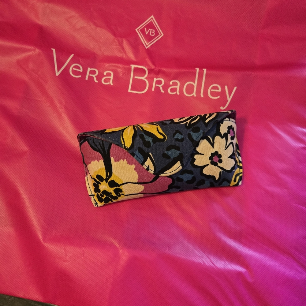 Gently Used Vera Bradley Magnetic Eyeglass Case "African Violet"